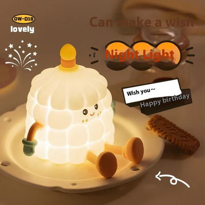 Creative glow, peaceful sleep, small lamp shines with gentle warmth.